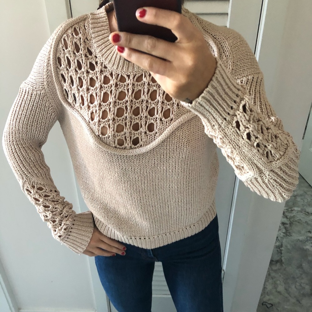 NWOT 3.1 Phillip Lim Cut Out Cropped Sweater small